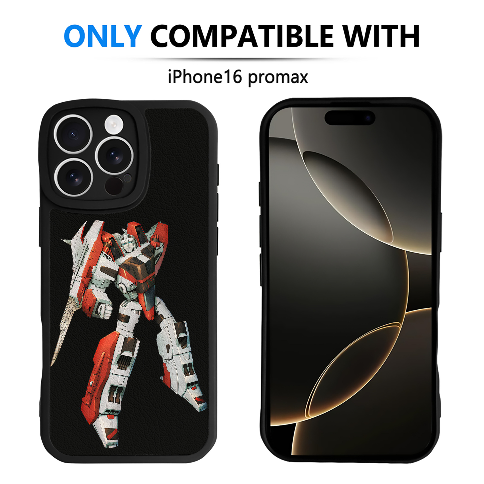 （画像用） Transformers トランスフォーマー 【iPhone 16シリーズ対応】シリコンスマホケース（レザー調） 材質：シリコン